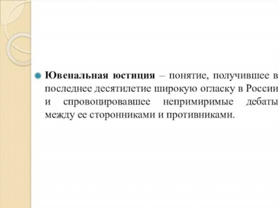 Ювенальная юстиция и ювенальные суды в Российской Федерации: основные принципы и функции