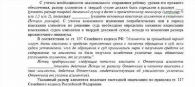 Краткое описание процесса подачи заявления на алименты за прошлые года